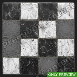 PBR Substance Material of Floor Marble Damaged